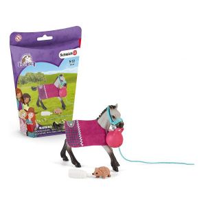 Schleich Figurine poulain joueur - dimension : 13,6 cm x 5,8 cm x 19,2 cm