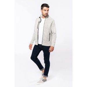 Kariban Pack 10 Veste zippee chinee homme Dark Grey Melange K9106 - Taille L