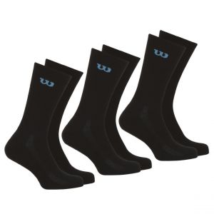 Image de Wilson Lot de 3 paires de chaussettes mi-hautes homme Essentiel Noir