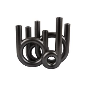 Present time Bougeoir en verre Rings Large