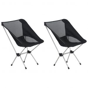 VidaXL Chaises de camping pliables et sac 2 pcs 54x50x65 cm Aluminium