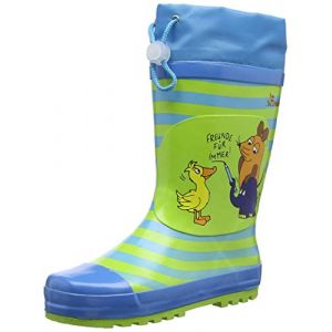 Image de Playshoes Botte de Pluie Die Maus Amis pour Toujours, Caoutchouc Naturel Mixte Enfant, Bleu (Blau 7), 32/33 EU