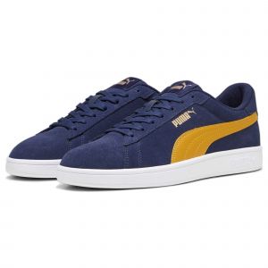 Puma Mixte Smash 3.0 Basket, Navy Amber Gold White, 43 EU