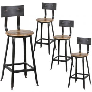 INDUS - Lot de 4 Chaises Snack Industriel H65 - Altobuy