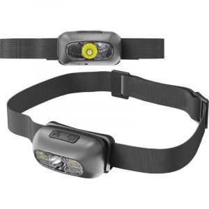 Müller Licht Müller-Licht Lampe frontale avec vision claire dans l'obscurité, distance d'éclairage de 80 m, multifonction : 100%, 50%, lumière rouge, flash avec capteur manuel pratique, port USB