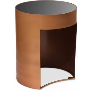 Image de Cotecosy Table d'Appoint Design "Sela" 50cm Cuivre & Noir