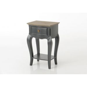 Table passion Table de chevet 1 tiroir gris Maddy Gris - Amadeus