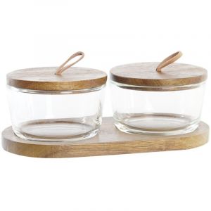 Boites de conservation - boites hermetiques Dkd home decor - S3041409 - Lot de 2 bocaux, Estandar