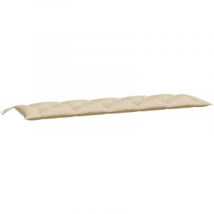 VidaXL Lot de 2 Coussins de Banc de Jardin, Revêtement de Banc avec Jeux de Cordes, Coussin d'Extérieur Imperméable, Beige 180x50x7 cm Tissu Oxford