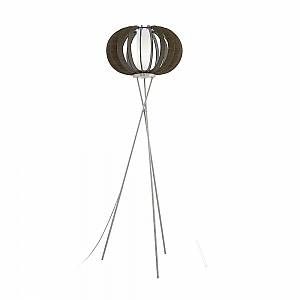 Eglo Lampadaire LED trépied Stellato en bois foncé