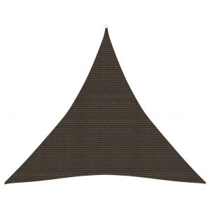 VidaXL Voile d'ombrage 160 g/m² Marron 3,6x3,6x3,6 m PEHD