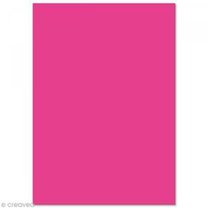 Clairefontaine 26121C - Sachet de 5 feuilles papier Pollen 210x297, 120 g/m², coloris rose fuchsia