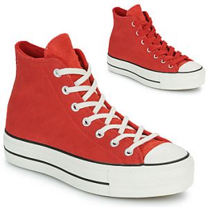 Converse Chuck Taylor All Star Lift Hi Suede Rouge