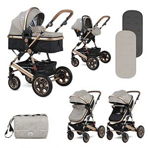 Lorelli Poussette combinée transformable trio 3 en 1 avec siège auto 0m+ LORA SET