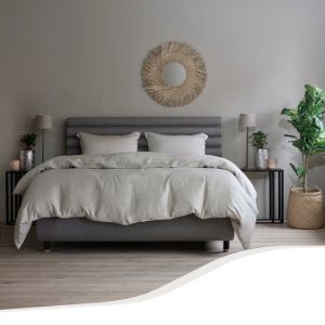 Tempur Home by - Housse de couette en 100% bambou soyeux - sans danger pour le fer et le sèche-linge - Nature - 140x200 cm - sans taie d'oreiller