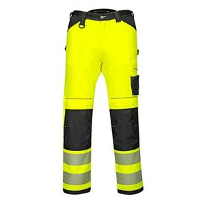 Portwest Pantalon Pw3 Hi-vis Work Couleur : Jaune/noir Short Taille 40