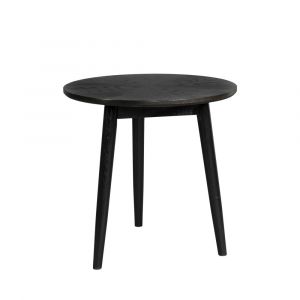 DRAWER FABIO - Table d'appoint ronde en bois ø50cm - Noir