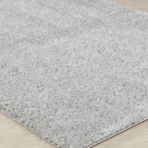 Image de SURYA - Tapis Shaggy Uni Chic SOSO - 120x180cm - Gris Clair