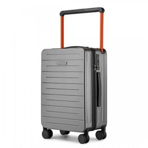 Valise Cabine - Ultra Léger - 55x38x23cm - 8 Roulettes - Serrure TSA - Gris