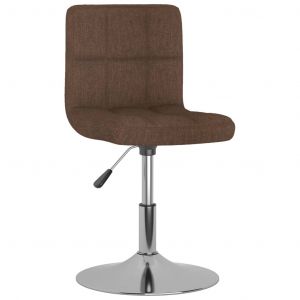 VidaXL Tabouret de bar pivotant Marron Tissu