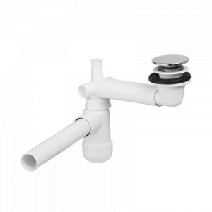 Siphon pour meuble sous vasque - Bonde chromée