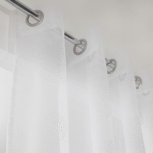 Voilage transparent blanc l.140 x H.240 cm