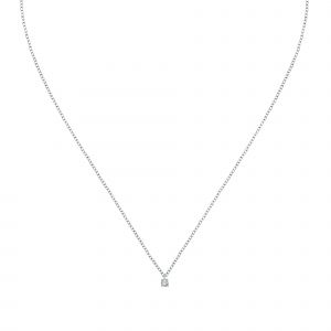 Cleor Collier En Argent 925/1000 Et Zircon