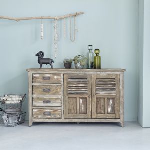 Bois Dessus Bois Dessous Commode en pin massif recyclé 140 cm VICTOR