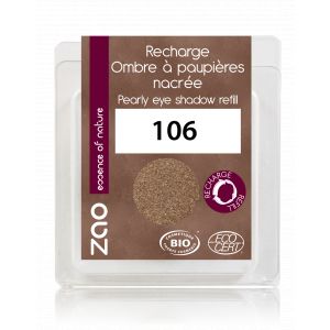 Zao MakeUp Recharge fard &agrave; paupi&egrave;res nacr&eacute; 106 Bronze