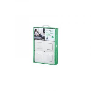 Schneider Electric Lot de 4 va&vient Unica 2 pôles+terre blanc