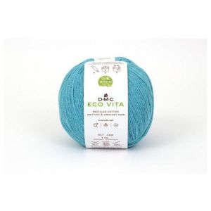 Dmc Fil de coton recyclé ECO VITA 388 pour tricot et crochet - 100GR 02 Noir - 02 Noir