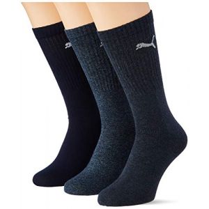 Puma Unisex Sport Crew Lightweight Socks (3 Pack) Chaussettes, Bleu Marine, 39-42 Mixte