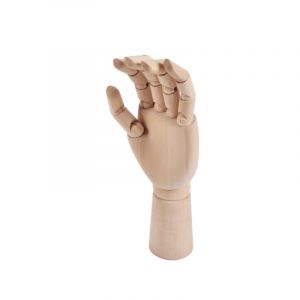 Main en Bois Vernis "Articulée" 30cm Naturel Prix