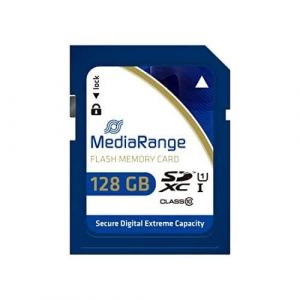 MediaRange Carte mémoire sdxc 128 Go - Vitesse de Lecture jusqu'à 80 Mo/s - Stockage de données Externe pour appareils Mobiles tels Que appareils