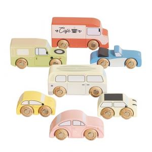 Petit Jour Set De Voitures R&eacute;tro en bois