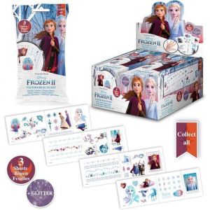 Craze Tatouages Temporaires - Reine des Neiges - Lot de 2x3 - R&eacute;sistants &agrave; leau - Pour Filles