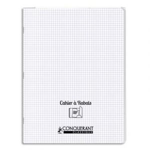 Oxford Cahier Office C9 - 24x32 - 96 pages - 90g - règlure 5X5 - couverture polypro incolore - avec rabat