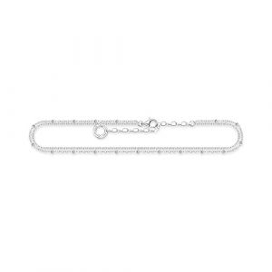 Thomas Sabo Femme Chaîne de Cheville Argent Double Argent Sterling 925 AK0030-001-21