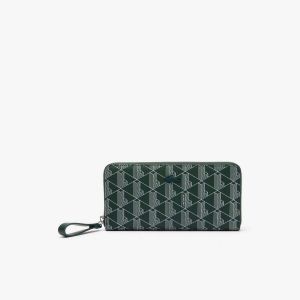 Lacoste Portefeuilles et Porte-monnaie Vert pour femme