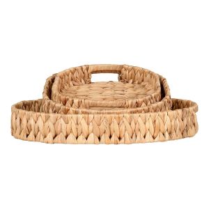 Plateaux en jacinthe d'eau, nature, ovale House Nordic (x3)