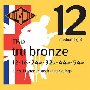 Image de Rotosound TB12 Tru Bronze jeu de cordes pour guitare acoustique .012-.054w