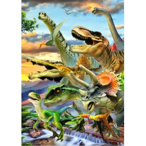 Bluebird Puzzle Dino Sunset