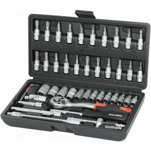 ValueMax Coffret de Douilles en Cr-v avec Cl&eacute; &agrave; Cliquet 1/4"