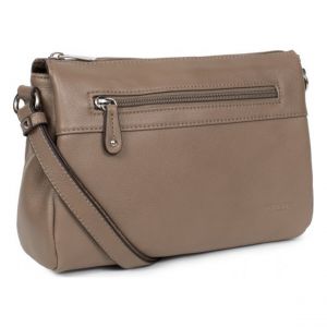 Hexagona Sac port&eacute; travers - Compatible t&eacute;l&eacute;phone portable - Pour Femme - Collection Confort - &Eacute;corce - En cuir de vachette grain&eacute;