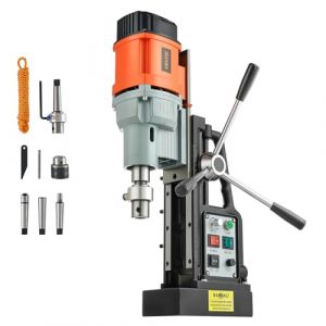 VEVOR Perceuse Magn&eacute;tique 1500 W, Perceuse &agrave; Colonne Portable, Force 13000 N, Vitesse 0-600 tr/min, Diam&egrave;tre d'Al&eacute;sage de 60 mm, C&ocirc;ne Morse, Taraudage M3-M16, pour Surfaces M&eacute;talliques, R&eacute;novation