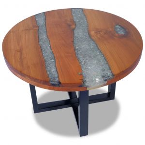 VidaXL Table basse Teck Résine 60 cm