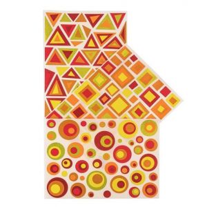 Cleopatre 134 gommettes geometriques holographiques rouge