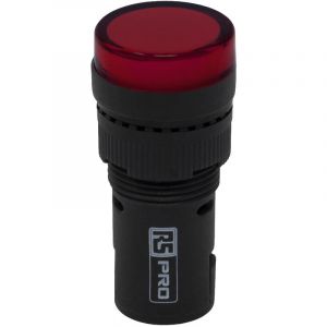 Image de Rs pro Voyant lumineux led Rouge 230V c.a., ø découpe 16mm, Montage panneau, IP40 (Prix pour 1 )