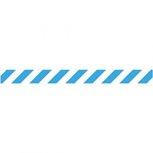 Tarifold Fr 197501- Bande adhésive Signalisation Marquage au Sol: Bleu/Blanc - 1000 x 90 mm «Gardez vos distances sécurité/Ligne de confidentialité», Sachet 1 unité