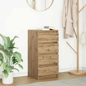 VidaXL Buffet ch&ecirc;ne artisanal 37,5x35x76 cm bois d'ing&eacute;nierie